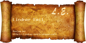Lindner Emil névjegykártya