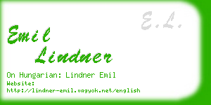 emil lindner business card